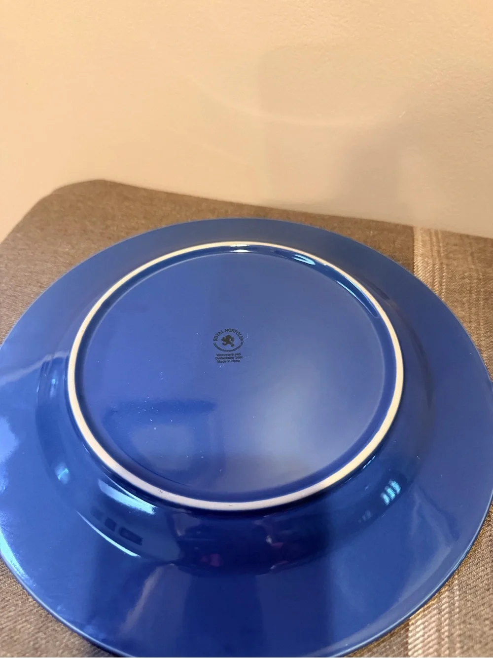 Pier 1 Deep Blue 13” Ceramic Charger with Scroll Detail